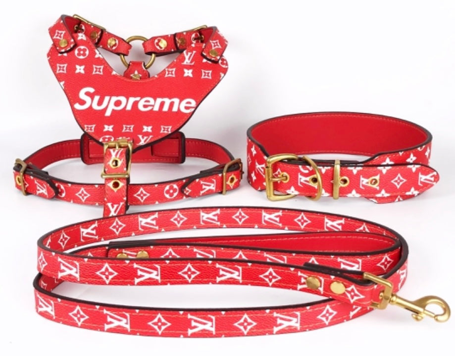 LV x Supreme harness & leash set – The Frenchie Shop