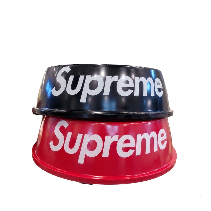 Supreme dog bowl - Red or Black – The Frenchie Shop