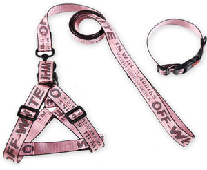 OW harness/collar/leash set - pink