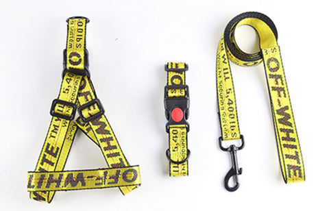 Yellow LV x SUPREME harness/collar/leash set – The Frenchie Shop