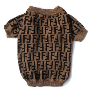 F sweater - brown