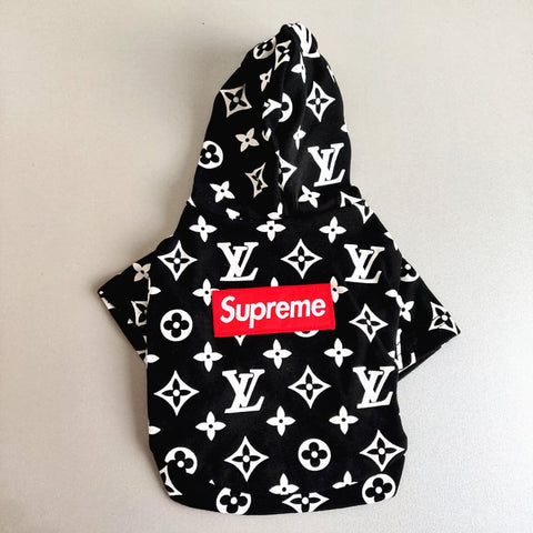 LV supreme hoodie - Black