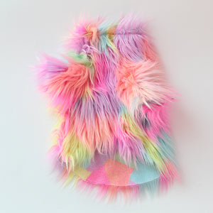 Multi color Fur Coat