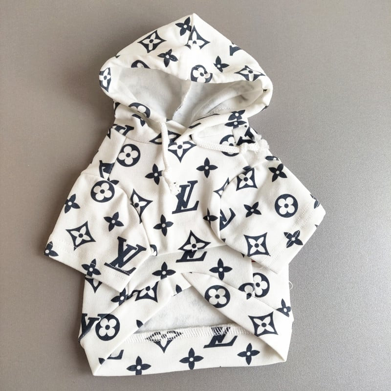 LV supreme hoodie - White