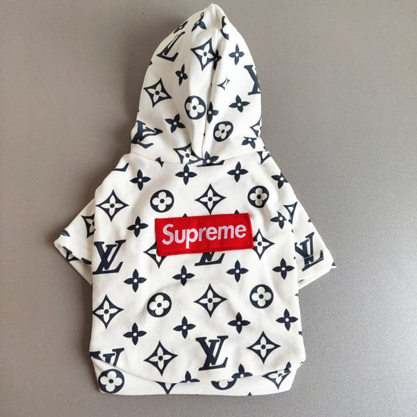 LV supreme hoodie - White